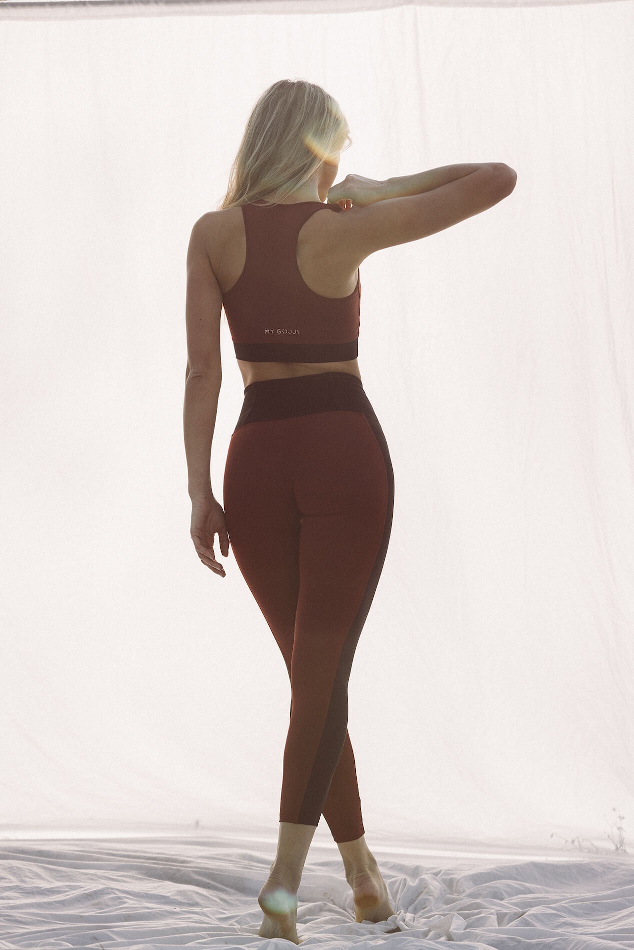 Side stripe leggings - Bordeaux
