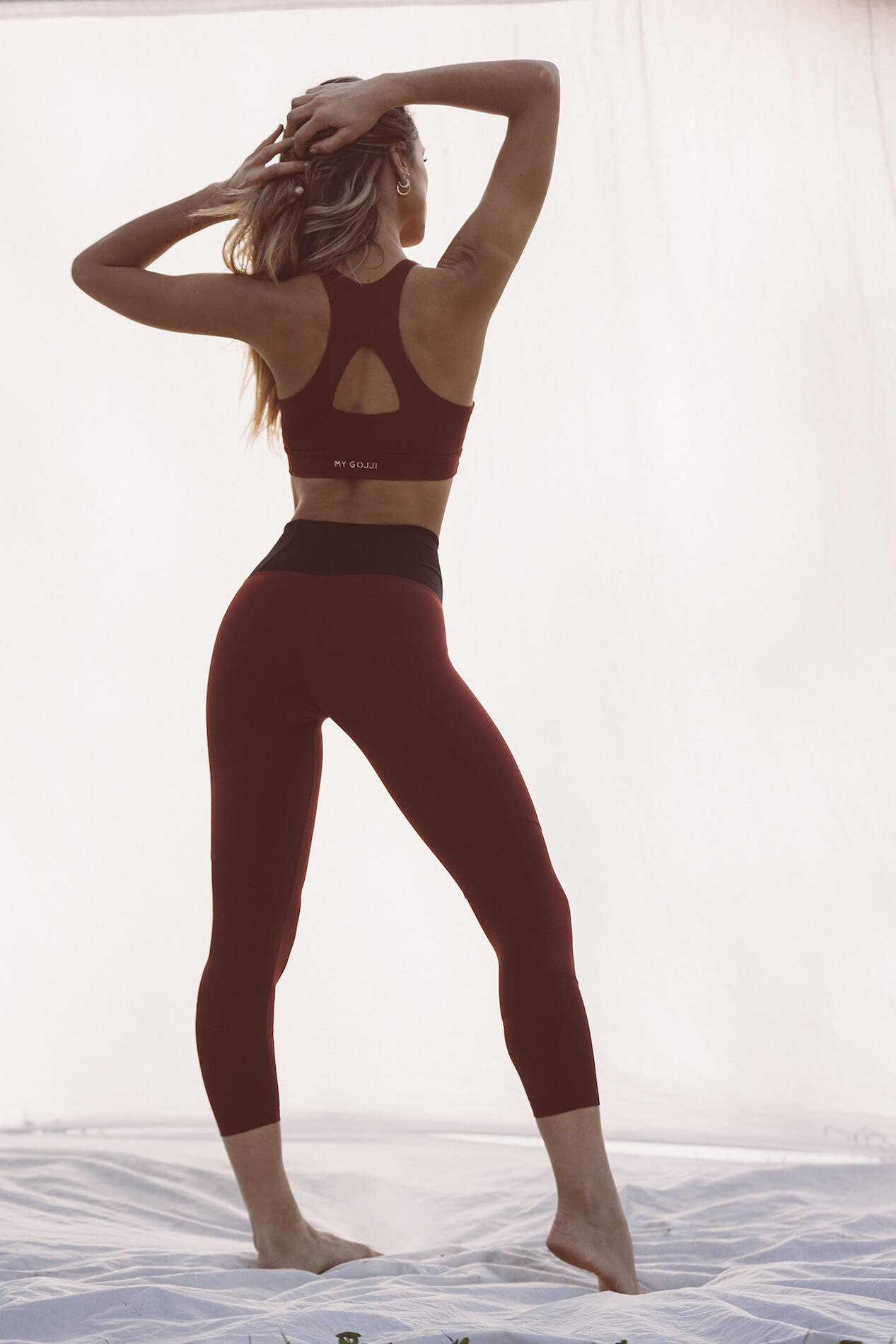 Leggings cintura subida - Bordeaux
